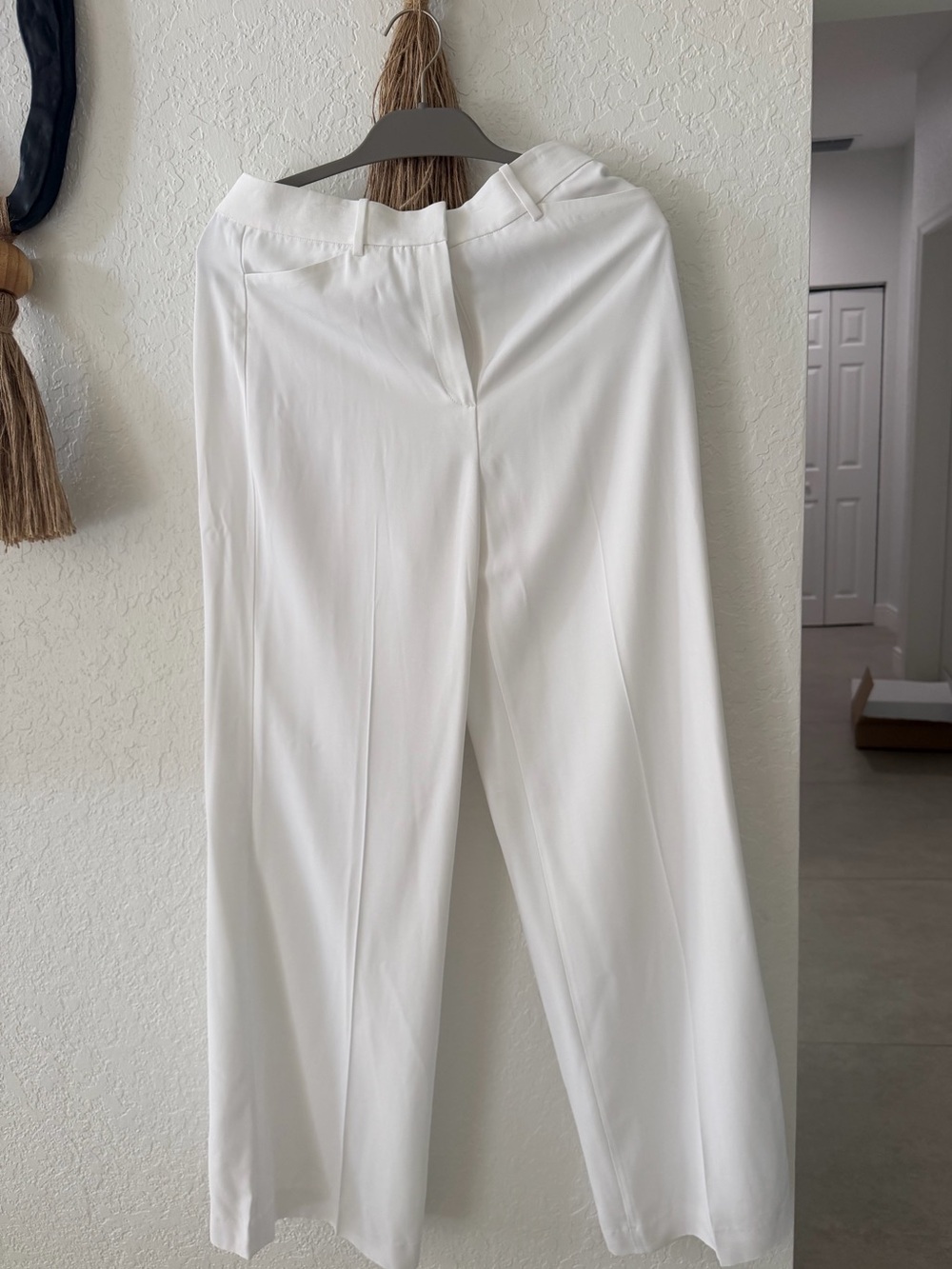 Theory White Wide-Leg Dress Pants